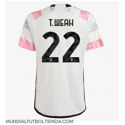 Camiseta Juventus Timothy Weah #22 Segunda Equipación Replica 2023-24 mangas cortas